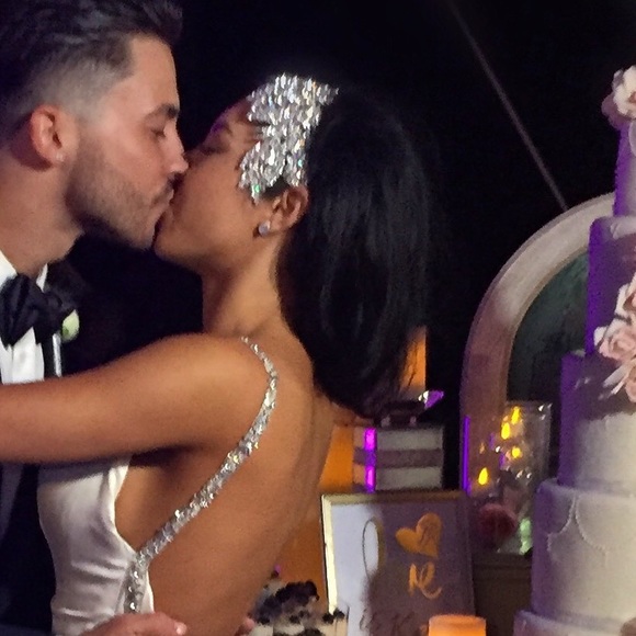 Custom crystal encrusted headpiece wedding - Picture 2 of 8